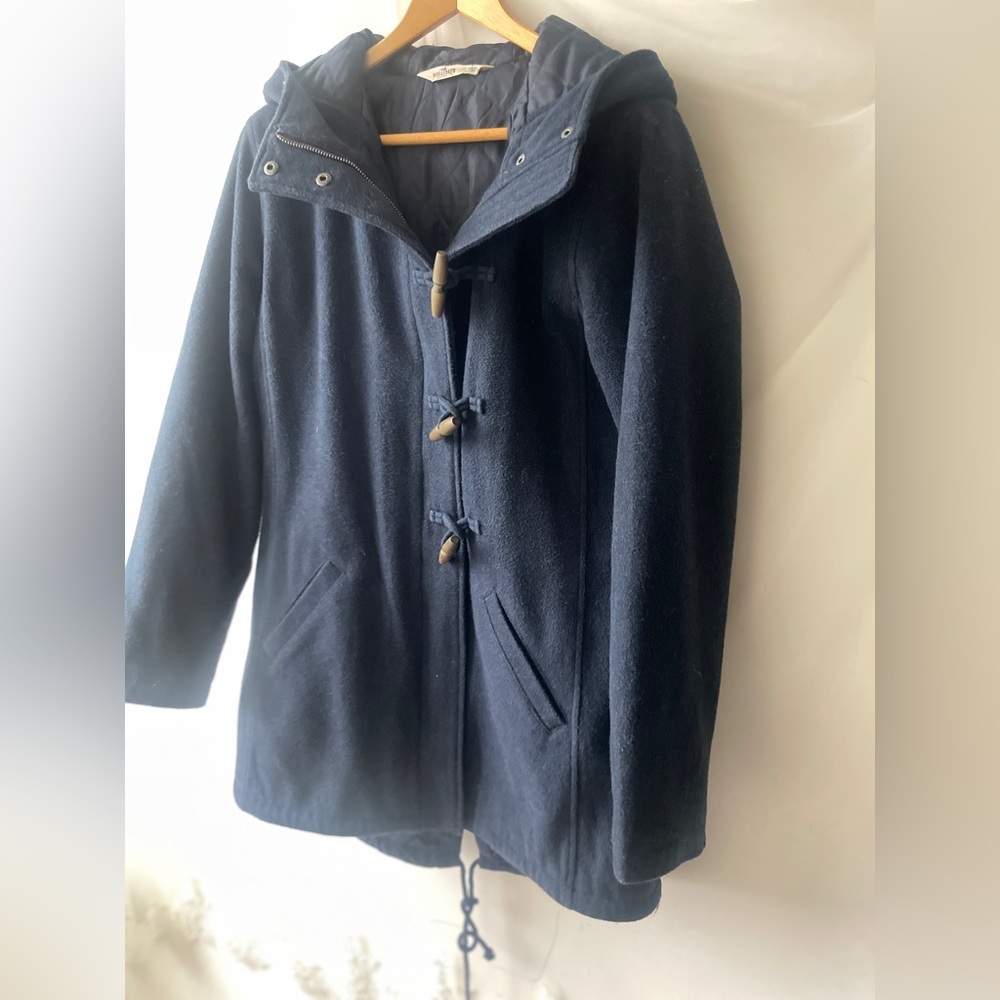 Quilted Wool Blend Coat